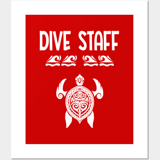 Polynesian Turtle Tattoo Design -Dive Staff Scuba Diving Posters and Art